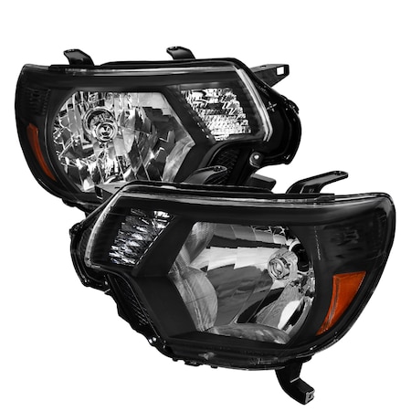 Spec-D Tuning 12-15 Toyota Tacoma Crystal Housing Headlights Black 2LH-TAC12JM-RS